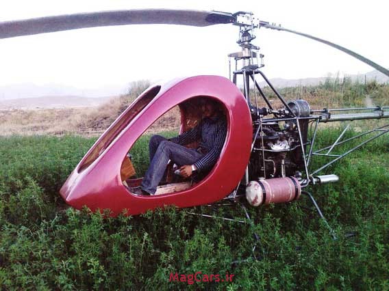 ساخت بالگرد تک سرنشین فوق سبک با موتور پراید (1)