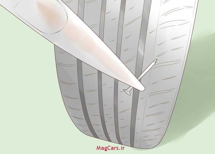 آموزش تصویری پنچرگیری لاستیک خودرو با استفاده از کیت پنچرگیری